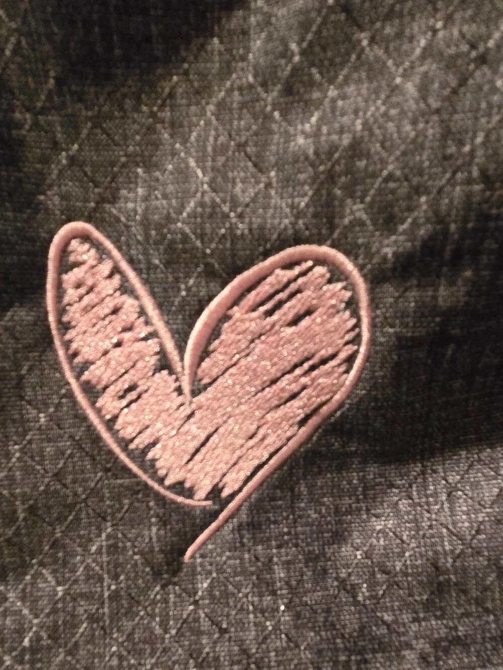Thirty-one Children's Gray Backpack with Pink Heart Patch
